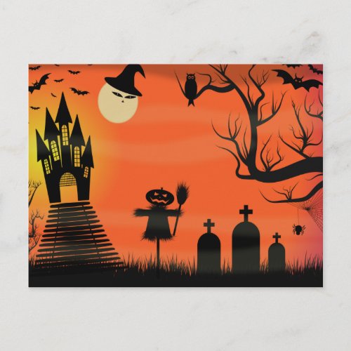 Spooky Halloween Postcard