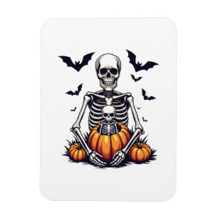 Spooky Halloween Pregnant Skeleton Pregnancy Magnet