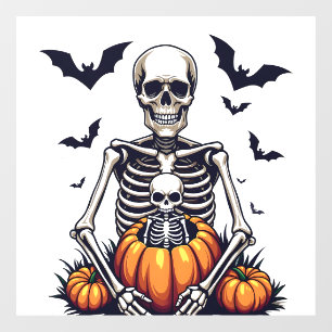 Spooky Halloween Pregnant Skeleton Pregnancy Window Cling