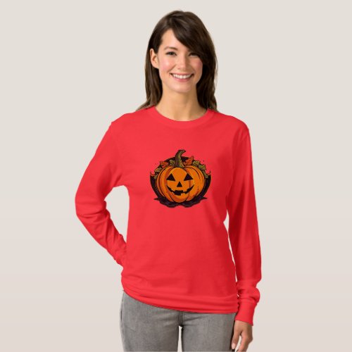 Spooky Halloween Pumpkin and Ghost Delight Essent T_Shirt