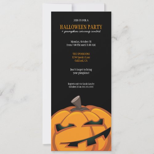 Spooky Halloween Pumpkin Carving Party Invitation