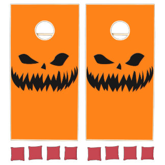 Spooky Halloween Pumpkin Cornhole Set