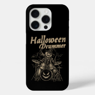 Spooky Halloween Pumpkin Drummer Gift iPhone 15 Pro Case