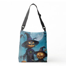 Spooky Halloween Pumpkin Duo Tote