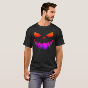 Spooky Halloween Pumpkin Face T-Shirt – Creepy Car