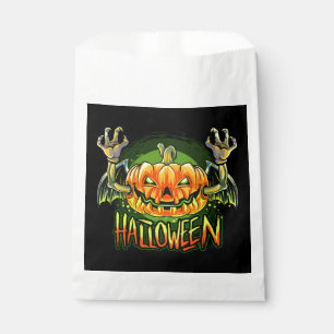 Spooky Halloween Pumpkin Favor Bag
