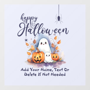 Spooky Halloween Pumpkin Ghost Window Cling