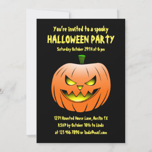 Spooky Halloween Pumpkin Invitation