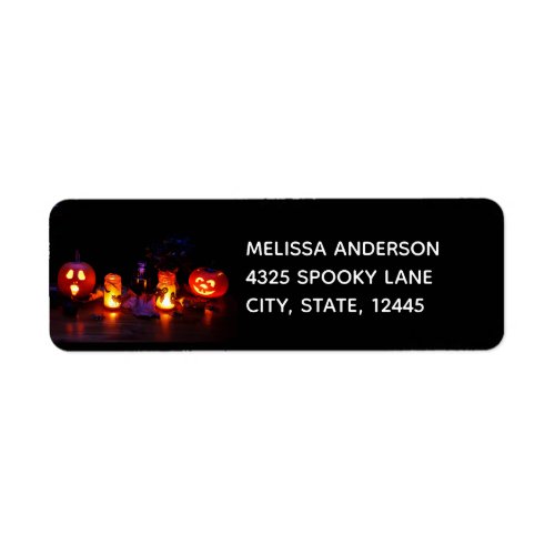 Spooky Halloween Pumpkin Jack o Lanterns Label