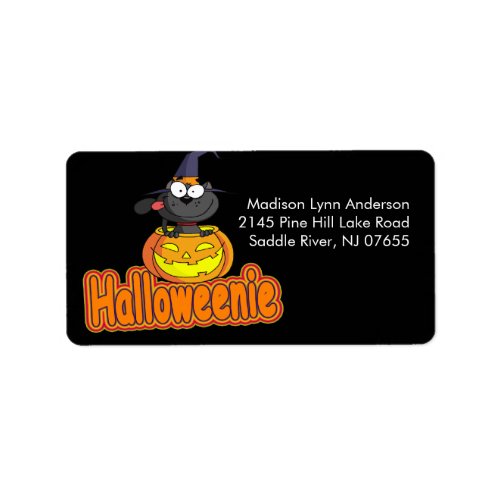 Spooky Halloween Pumpkin Return Address Label