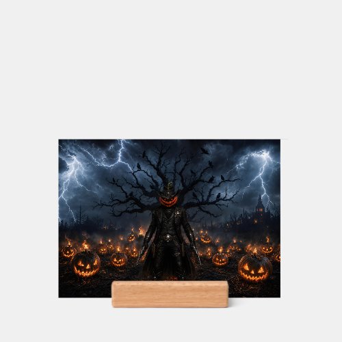 Spooky Halloween Pumpkin Sheriff Cowboy Lightning  Holder