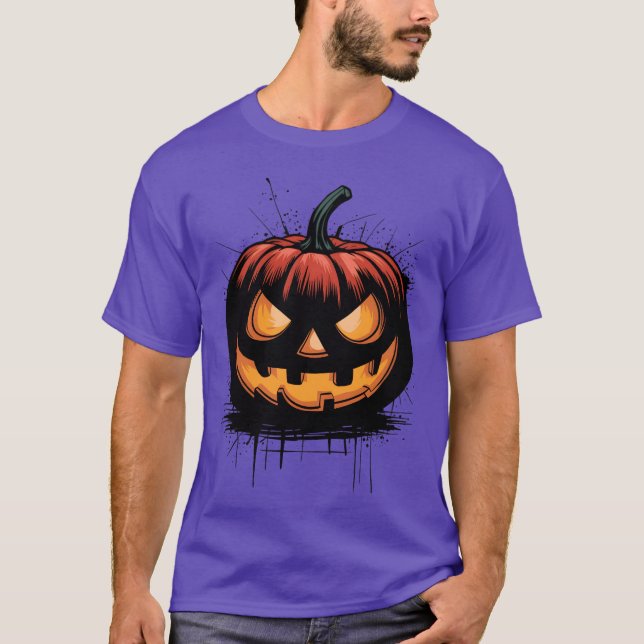 Spooky Halloween Pumpkin vintage T-Shirt (Front)