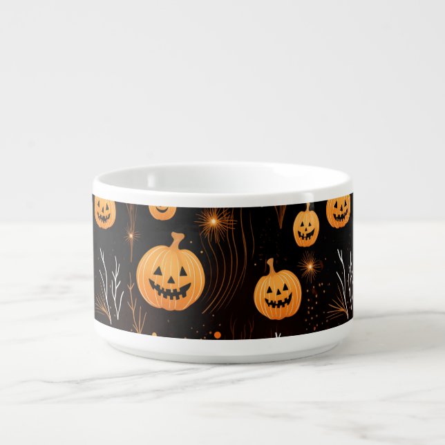 Spooky Halloween Pumpkins Bowl (Center)