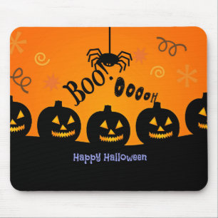 Spooky Halloween Pumpkins Jack-o-Lanterns Mouse Pad