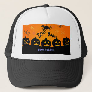 Spooky Halloween Pumpkins Jack-o-Lanterns Trucker Hat