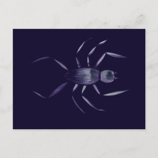 Spooky Halloween Purple Spider Art                 Postcard