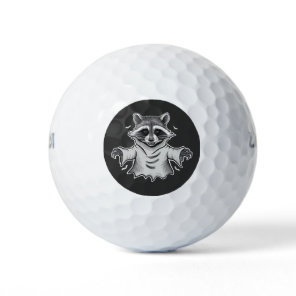 Spooky Halloween Raccoon Trash Panda Ghost  Golf Balls