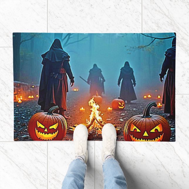 Spooky Halloween Ritual Design Doormat (Indoor)