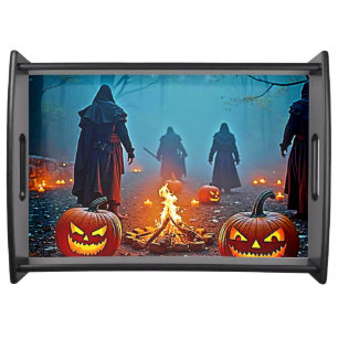 Spooky Halloween Ritual Design Serving Tray