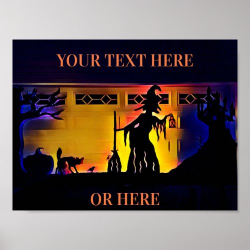 Spooky Halloween Scene Poster