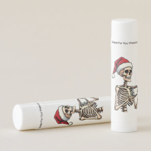 Spooky Halloween Sipping Coffee Christmas Santa Lip Balm