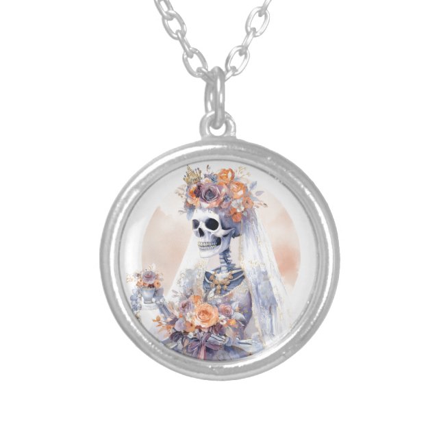 Spooky Halloween Skeleton Necklace (Front)