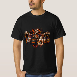Spooky Halloween Skeleton T-Shirt