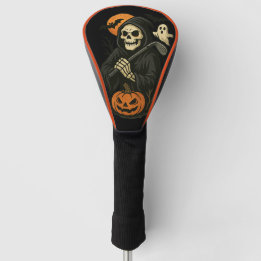 Spooky Halloween Skull Driver Golf Head Cover