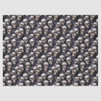 Spooky Halloween Skulls on a Galaxy Background Tissue Paper
