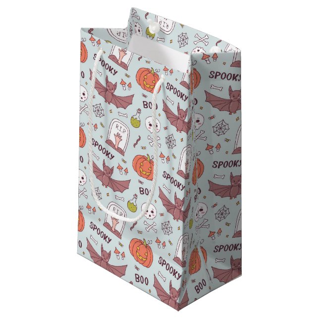 Spooky Halloween Small Gift Bag (Front Angled)