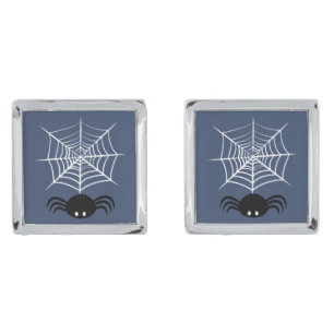 Spooky Halloween Spider Illustration Cufflinks