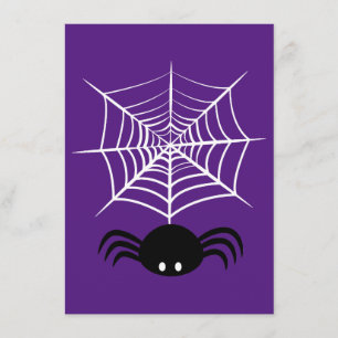 Spooky Halloween Spider Illustration Enclosure Card