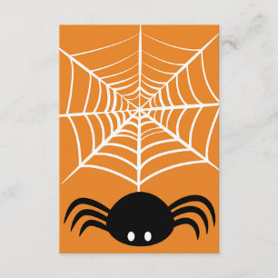 Spooky Halloween Spider Illustration Enclosure Card