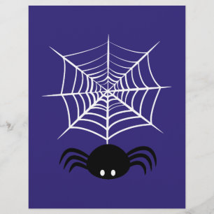 Spooky Halloween Spider Illustration Flyer
