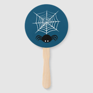 Spooky Halloween Spider Illustration Hand Fan