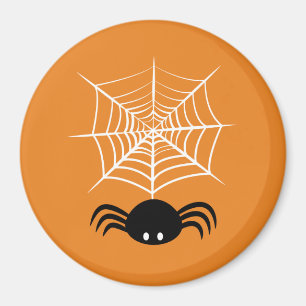Spooky Halloween Spider Illustration Magnet