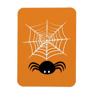 Spooky Halloween Spider Illustration Magnet