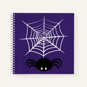 Spooky Halloween Spider Illustration Notebook