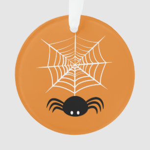 Spooky Halloween Spider Illustration Ornament