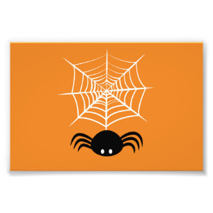 Spooky Halloween Spider Illustration Photo Print