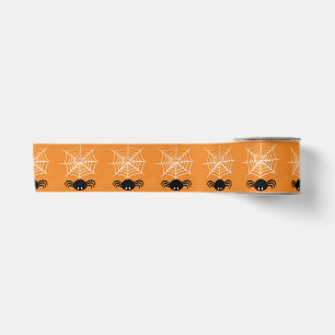 Spooky Halloween Spider Illustration Satin Ribbon