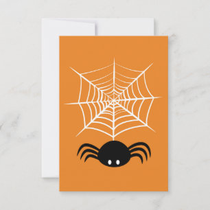 Spooky Halloween Spider Illustration Save The Date