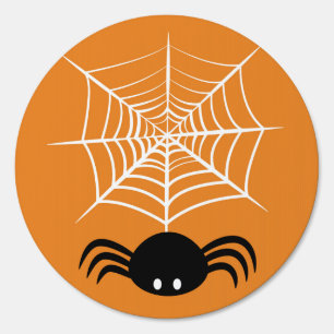 Spooky Halloween Spider Illustration Sign