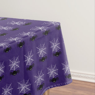 Spooky Halloween Spider Illustration Tablecloth