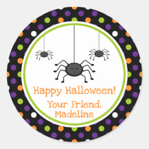 Spooky Halloween Spider   Kids Halloween Sticker