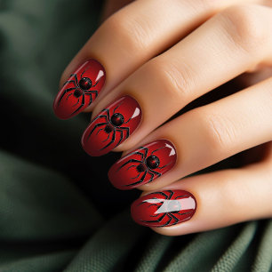Spooky Halloween Spider Nail Art