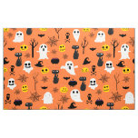 Spooky Halloween symbols pattern Fabric