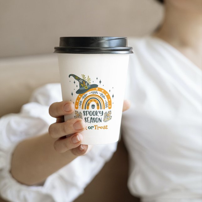 Spooky Halloween symbols pattern Paper Cups (Creator Uploaded)