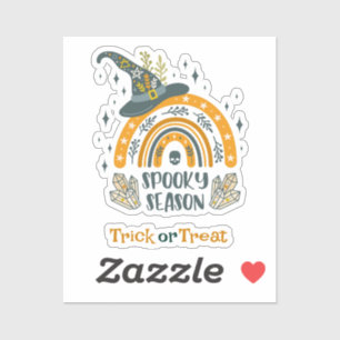 Spooky Halloween symbols pattern Sticker