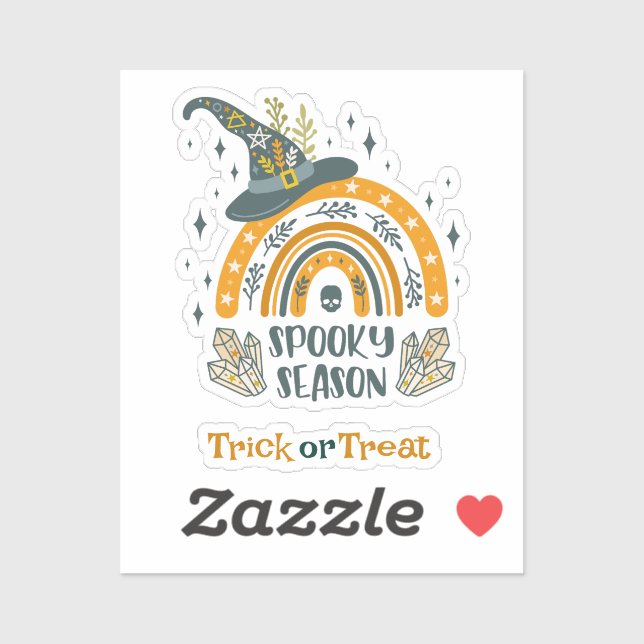 Spooky Halloween symbols pattern Sticker (Sheet)
